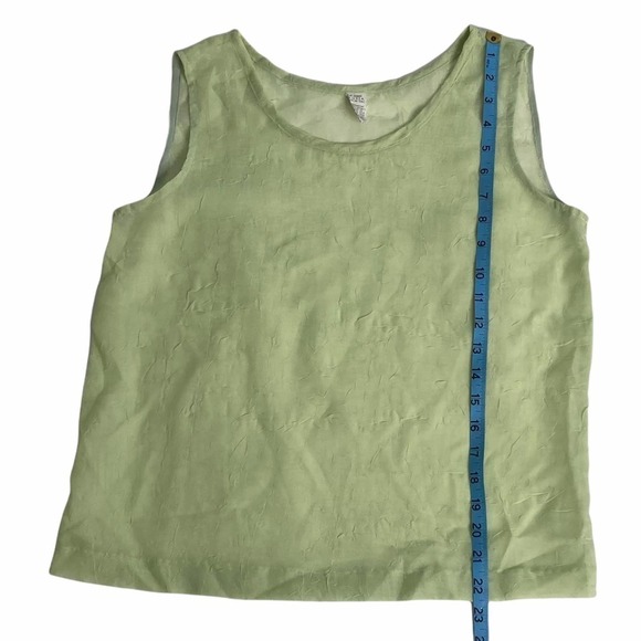 TOP Season Sage Light Green Sleeveless Round Neck Tank Top Blouse - Picture 6 of 10